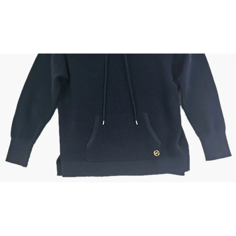 Michael Kors ~Woman Size XL/TG~ Midnightblue Knit Hoodie Sweater NWT $110.00